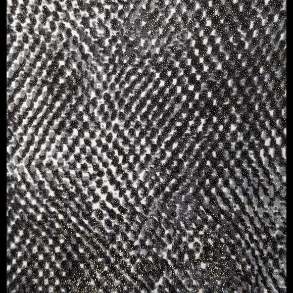 Shimmery JUS D'ORANGE Paris Sz S Gray Mottled Crosscut Deep Cowl Stretch Blouse - Picture 4 of 6